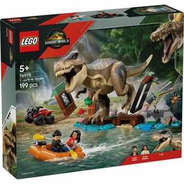 LEGO JURASSIC WORLD 76975 Fuga sul fiume dal T. rex | LEGO JURASSIC WORLD 5+