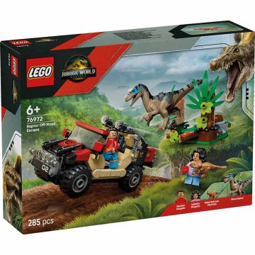 LEGO JURASSIC WORLD 76972 Fuga dal Raptor sul fuoristrada | LEGO JURASSIC WORLD 6+