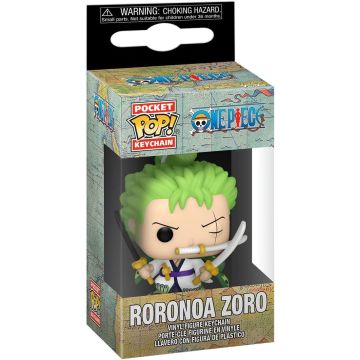 FUNKO POP Portachiavi Anime One Piece Roronoa Zoro 4cm